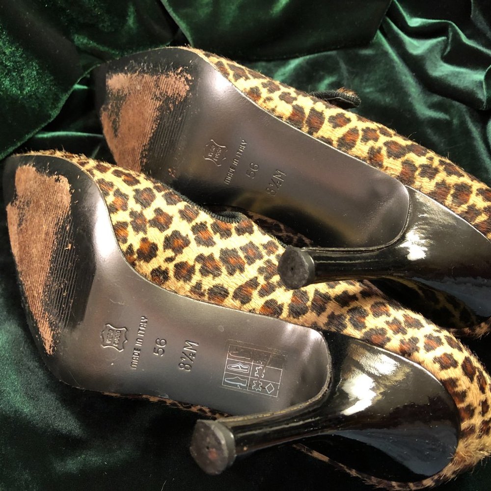 Sexy Calf Skin Leopard Print Heel (Size 8.5) - Picture 3 of 11